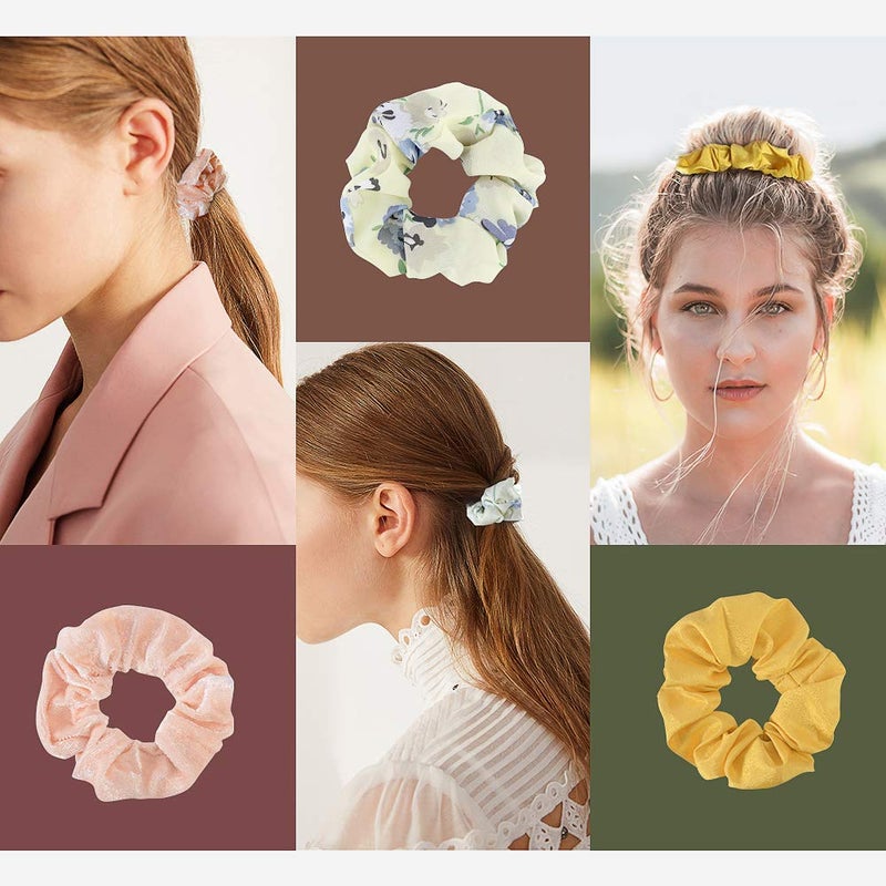 Cehomi 52 Pcs Velvet Hair Scrunchies Hair Bands for Women or Girls,Elastic Soft Ponytail Holder Hair Ties for Birthday, Party, Thanksgiving, Christmas - Image 3